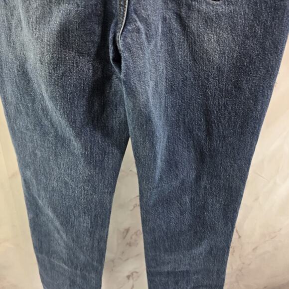 Good American Jeans Womens 4 27 High Rise Denim Dark Wash Fringe Stripe - Picture 12 of 12